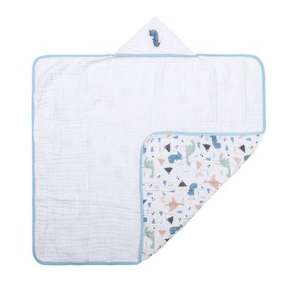 Imagem de Toalha De Banho Soft Luxo Infantil Com 3 Camadas Capuz Bordado 90x75cm - Papi