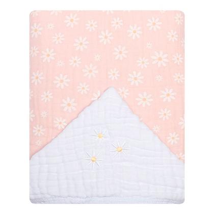 Imagem de Toalha De Banho Soft Luxo Infantil Com 3 Camadas Capuz Bordado 90x75cm - Papi