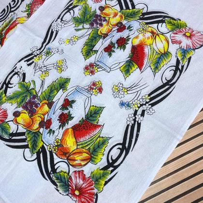 Imagem de Toalha De Chá Estampado 100% Algodão Kit C/5 - 90X68CM