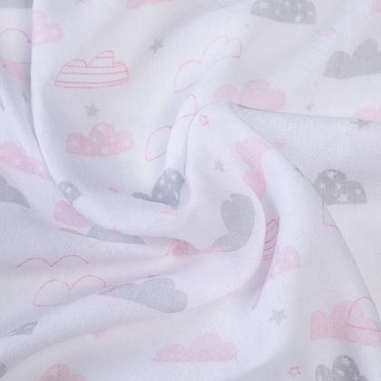 Imagem de Toalha De Fralda Estampa Rosa Com 03 Pçs 1,0m x 70cm Papi