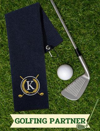 Imagem de Toalha de golfe CybGene 41x61cm Microfibra com mosquetão