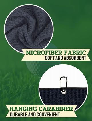 Imagem de Toalha de golfe CybGene 41x61cm Microfibra com mosquetão