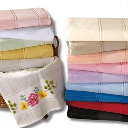 Imagem de Toalha de Lavabo Social Banheiro Toque Aveludado Macia Grossa