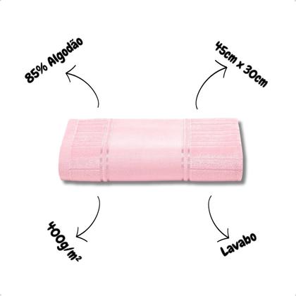 Imagem de Toalha de Lavabo Social Banheiro Toque Aveludado Macia Grossa