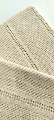 Imagem de Toalha de mesa 10 lugares retangular cru vazada tecida no tear mineiro