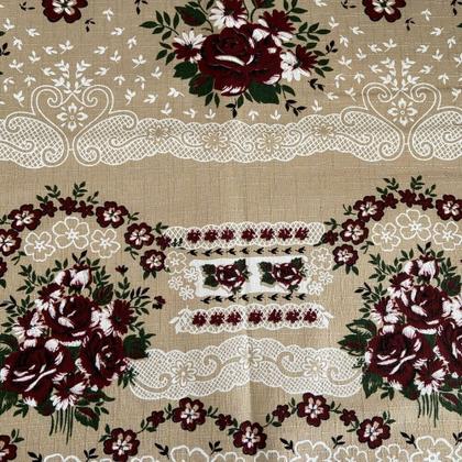 Imagem de Toalha de Mesa 4 Lugares Quadrada 1,45 x 1,45 Tecido Linhão Estampado com Bainha