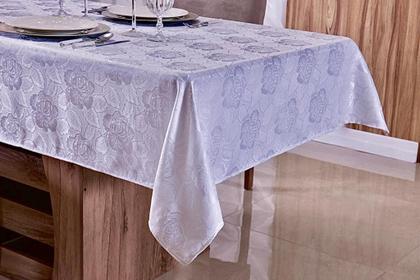 Imagem de Toalha de Mesa 4 Lugares Sala de Jantar Jacquard Lisa 1,50m x 1,40m