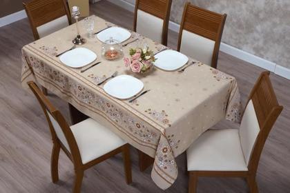 Imagem de Toalha De Mesa 6 Cadeiras Retangular Linhão Várias Estampas.