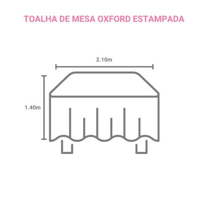 Imagem de Toalha De Mesa 6 Cadeiras Retangular Rústica 1,40m x 2,10m Estampadas