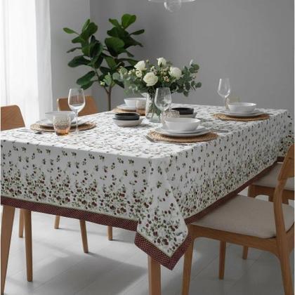 Imagem de Toalha De Mesa 6 Cadeiras Retangular Rústica 1,40m x 2,10m Estampadas