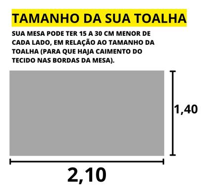 Imagem de Toalha De Mesa 6 Lugares Retangular Várias Estampa 1,40x2,10
