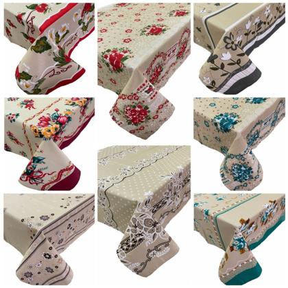 Imagem de Toalha de Mesa 8 Lugares Kit com 3 Peças 2,50x1,45 Sortidas