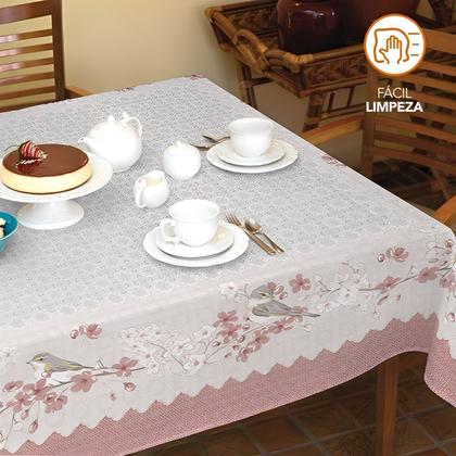 Imagem de Toalha De Mesa 8 Lugares Retangular Super Prática Algodão Campos Lepper