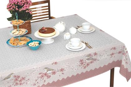 Imagem de Toalha De Mesa 8 Lugares Retangular Super Prática Algodão Campos Lepper