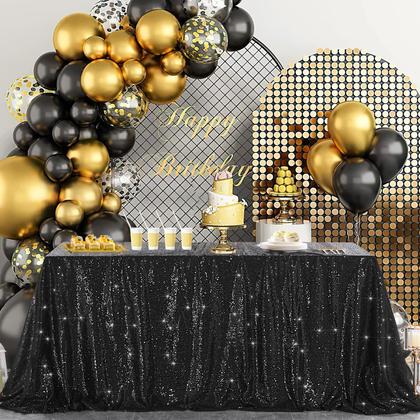Imagem de Toalha de mesa B-COOL Halloween Black Sequin 229x396cm