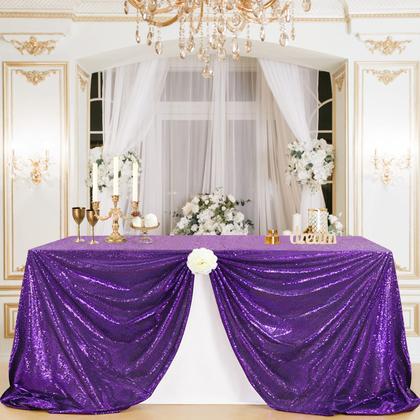 Imagem de Toalha de mesa B-COOL Purple Sequin 152x259cm para festa de casamento