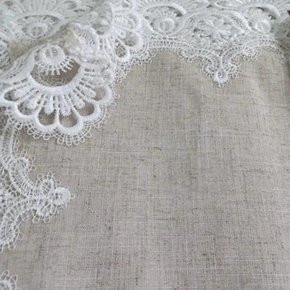 Imagem de Toalha de Mesa Bordada Linho Istambul 6 Lugares 2,20X1,50 m Jolitex