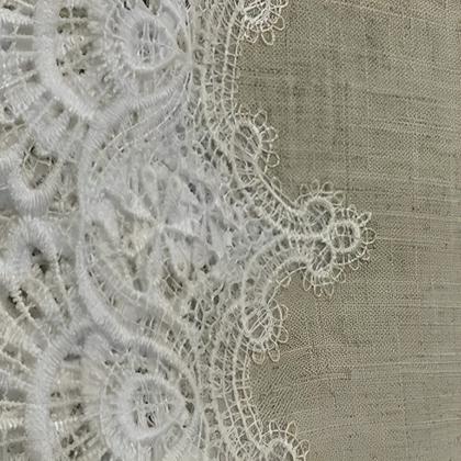 Imagem de Toalha de Mesa Bordada Linho Istambul 6 Lugares 2,20X1,50 m Jolitex