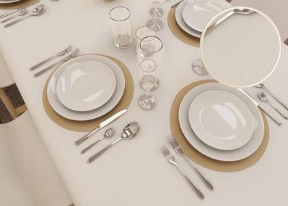 Imagem de Toalha De Mesa Branca Lisa Retangular 6 Lugares 1,40 X 1,80