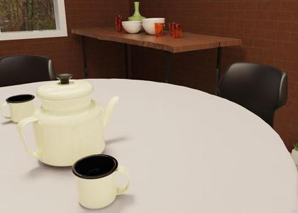 Imagem de Toalha De Mesa Branca Redonda 8 Lugares Oxford 1,80 Diâmetro