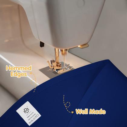 Imagem de Toalha de mesa BRILLMAX azul marinho redonda 305 cm, poliéster, pacote com 6