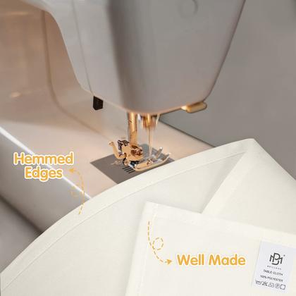 Imagem de Toalha de mesa BRILLMAX Ivory Polyester 180x260cm para mesa de 6 pés