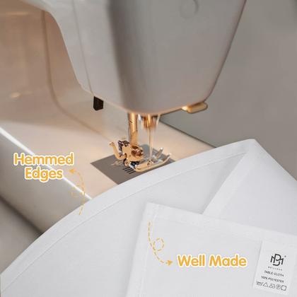 Imagem de Toalha de mesa BRILLMAX, poliéster branco, retângulo de 8 pés, 90x156cm, pacote com 6