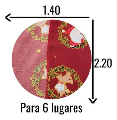 Imagem de Toalha De Mesa De Natal Retangular Para 6 Lugares 1,40x2,20m