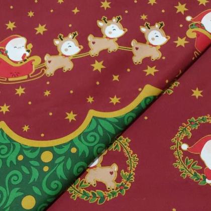 Imagem de Toalha De Mesa De Natal Retangular Para 6 Lugares 1,40x2,20m