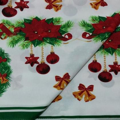 Imagem de Toalha De Mesa De Natal Retangular Para 8 Lugares 1,40x2,60m