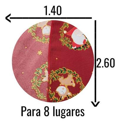 Imagem de Toalha De Mesa De Natal Retangular Para 8 Lugares 1,40x2,60m