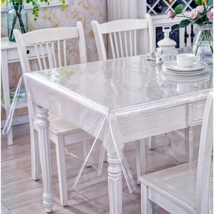 Imagem de Toalha de Mesa de Plástico Térmica Para 4 6 8 e 10 Lugares Impermeável Quadrada Decoração Cozinha