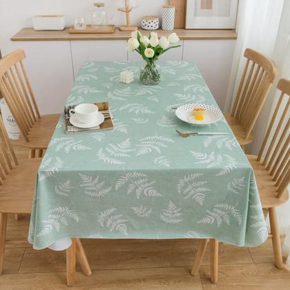 Imagem de Toalha de mesa de vinil Pioggia com forro de flanela, impermeável, à prova de óleo, resistente a manchas, capa de mesa limpa e fácil de cuidar para ambientes internos e externos