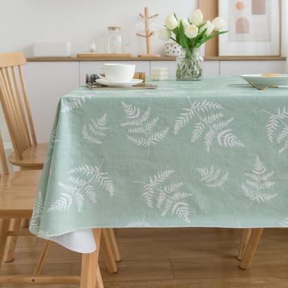 Imagem de Toalha de mesa de vinil Pioggia com forro de flanela, impermeável, à prova de óleo, resistente a manchas, capa de mesa limpa e fácil de cuidar para ambientes internos e externos