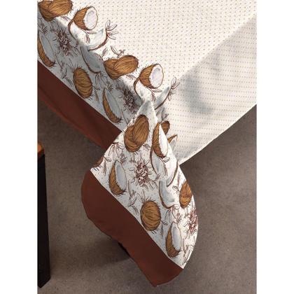 Imagem de Toalha de Mesa Elegance Retangular 8 Lugares 1,40m x 2,60m Cocos Teka