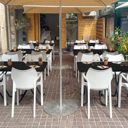 Imagem de Toalha de mesa Enjoyidea, mesa retangular ajustada de 6 pés, pacote com 6 unidades, preta