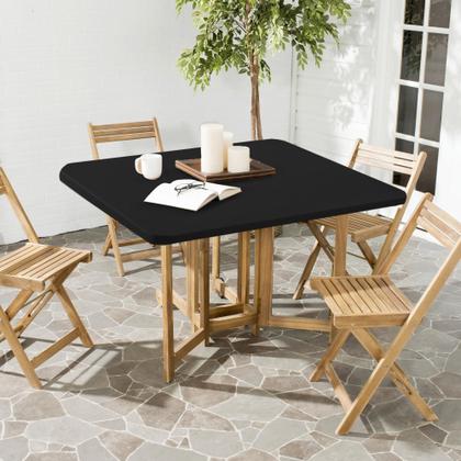 Imagem de Toalha de mesa Enjoyidea Square Fited 86x86cm, pacote com 2 unidades, preta