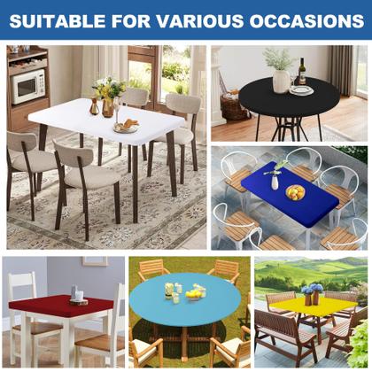 Imagem de Toalha de mesa Enjoyidea Square Fited 86x86cm, pacote com 2 unidades, preta