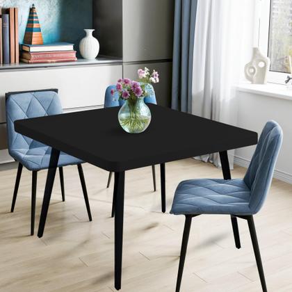 Imagem de Toalha de mesa Enjoyidea Square Fited 86x86cm, pacote com 2 unidades, preta