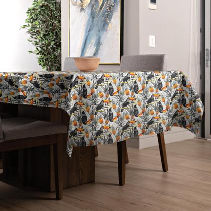 Imagem de Toalha De Mesa Estampada Aves Pássaros