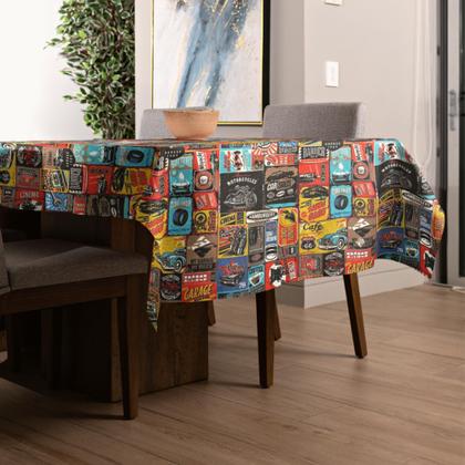 Imagem de Toalha De Mesa Estampada Quadrada 4 Lugares 1,40 X 1,40