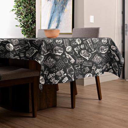 Imagem de Toalha De Mesa Estampada Retangular Vintage Retro