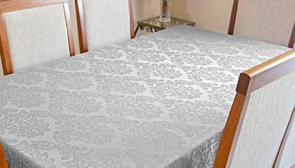 Imagem de Toalha de Mesa Jacquard 06 Lug Cozinha Retangular Tecido