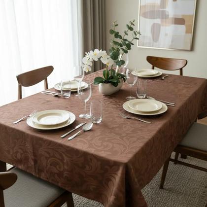 Imagem de Toalha de Mesa Jacquard 06 Lug Cozinha Retangular Tecido