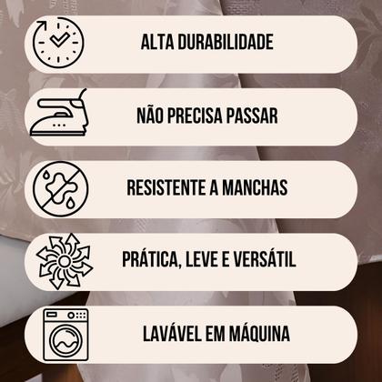 Imagem de Toalha De Mesa Jacquard 10 Lugares Retangular Tecido Detalhe