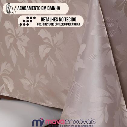 Imagem de Toalha De Mesa Jacquard 10 Lugares Retangular Tecido Detalhe