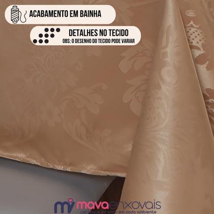 Imagem de Toalha De Mesa Jacquard 10 Lugares Retangular Tecido Detalhe