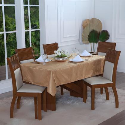 Imagem de Toalha De Mesa Jacquard 10 Lugares Retangular Tecido Detalhe