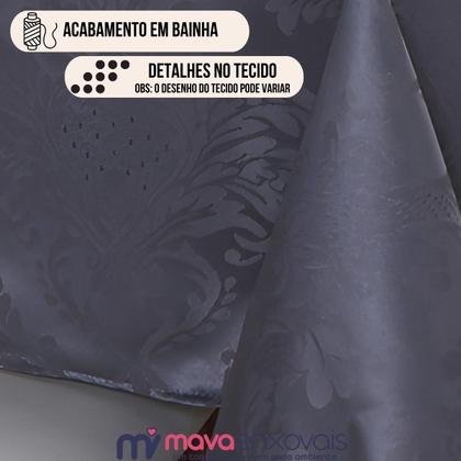 Imagem de Toalha De Mesa Jacquard 10 Lugares Retangular Tecido Detalhe