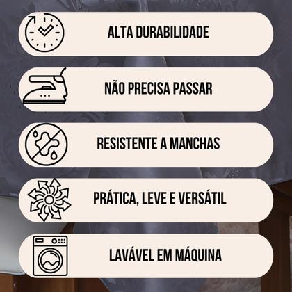 Imagem de Toalha De Mesa Jacquard 10 Lugares Retangular Tecido Detalhe